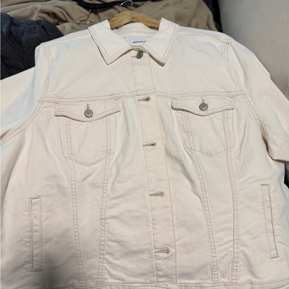 Sonoma Women's Off-White Jean Jacket